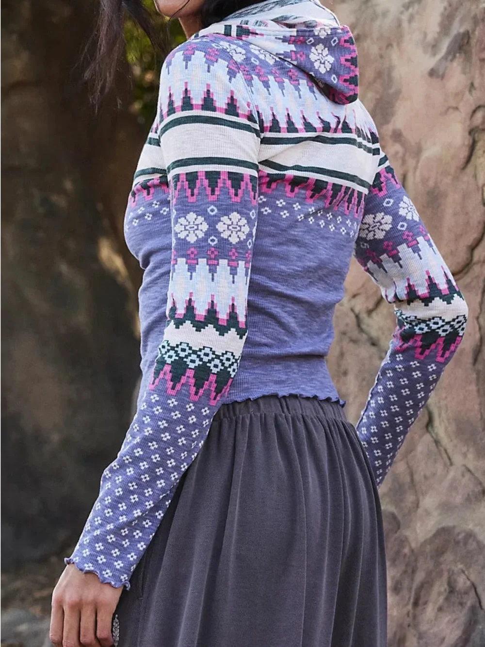 NWT FP Movement Breathe Easy Printed Layer Size XS